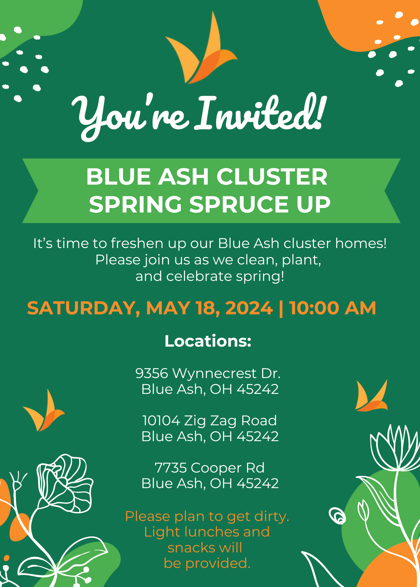 Blue Ash Cluster Spring Spruce Up